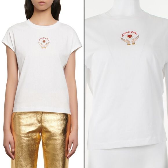 Women's Sandro A World Of Love T-Shirt - Picture 1 of 5